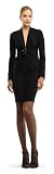 DOUBLEWEAVE WOOL & SILK PENCIL SKIRT BLACK, 4