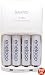 Sanyo Eneloop 4 Pack AA NiMH Pre-Charged Rechargable Batteries w/ Charger