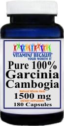 #1 Best VALUE 1500mg ALL Natural Garcinia Cambogia-180 CAPSULES!! A Dr. Oz favorite!