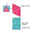 AccuQuilt Go Baby Triangles in Square 3" Finished Fabric Cutting Die 55027