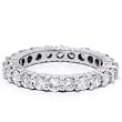 1.50CT Round Brilliant Cut 14k White Gold Diamond Eternity Wedding Anniersary Stackable Guard Ring Womens Band Color (H) Clarity (SI3/I1) Size 7