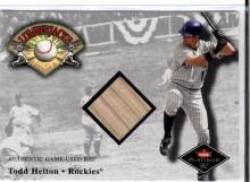 2001 Fleer Platinum Lumberjacks #16 Todd Helton - Colorado Rockies (Piece of Authentic Game-Worn Jersey) (Baseball Cards)