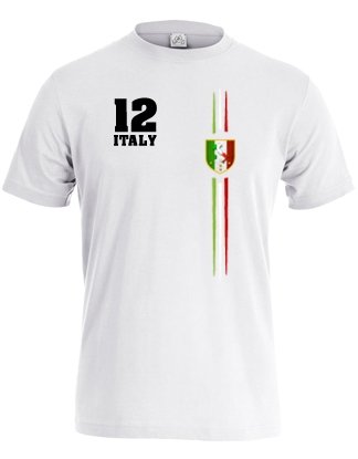 ITALY FAN SHIRT – ITALIEN – HERREN – T-SHIRT in Weiss by Jayess Gr. XXXL
