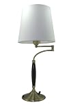 Verilux Woodbury Full Spectrum Desk and Table Lamp, Antiqued Brass and Cherry Wood