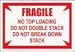 Adazon Inc. PL006 Fragile, No Top Load, Packing Label for common carrier shipments in...