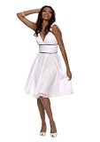 Astrapahl, elegantes Cocktail Kleid, Brautkleid im edlen weiss-creme Unikat