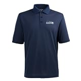 NFL Men's Seattle Seahawks Pique Xtra Lite Desert Dry Polo Shirt (Navy, X-Large) at Amazon.com