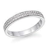 1/3 ct. Diamond Wedding Band 14k White Gold - Free Resize