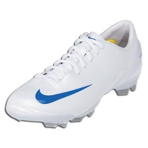 Nike Talaria IV FG Firm Ground Soccer Shoe - White/Blue Spark/Metallic Silver