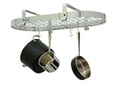 Enclume PR12-CH Premier Chrome Low Ceiling Oval Pot Rack with Grid 37-in.