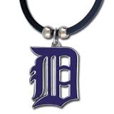 Detroit Tigers Rubber Cord Logo Pendant Necklace - MLB Baseball Fan Shop Sports Team Merchandise