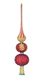 Reed & Barton European Glass Blown Imperial Tree Topper, Height 13.5