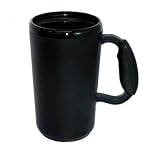 Colored Plastic Mugs - Black - Set of 4