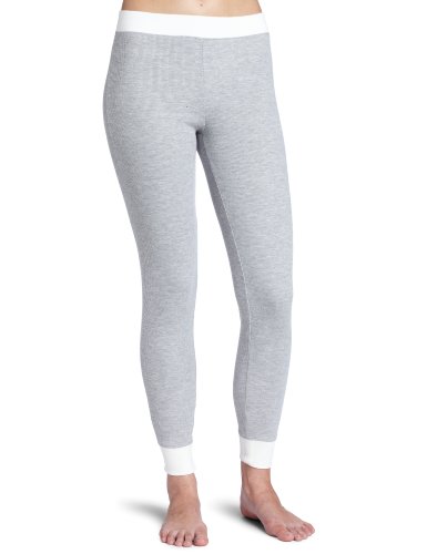 Cuddle Duds Womens Thermal Long Legging, Grey Heather, Medium