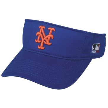MLB ADULT New York METS Home BLUE VISOR Adjustable Velcro TWILL