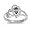 925 Sterling Silver Baby Ring with Amethyst CZ Stone - Packaged in Gift Pouch - Size 1.5