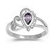 925 Sterling Silver Baby Ring with Amethyst CZ Stone - Packaged in Gift Pouch