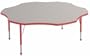 ECR4kids ELR-0621-RD Flower Activity Table- Toddler Legs- Red