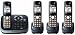New Panasonic Dect 6.0 4 Handsets Talking Caller ID Dual Keypad All-Digital Answering System
