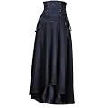SCHWARZE GOTHIC ESMERALDA SATEEN BROKAT MITTELALTER ROCK IN GR�SSEN 32-54