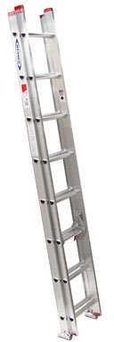 Werner D1116-2 200-Pound Duty Rating Aluminum Flat D-Rung Extension Ladder, 16-Foot