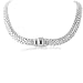 Sterling Silver 6 Row Bombay Bismarck Necklace 17