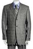 Men's 3 Piece Brown Pinstripe Vested Dress Super 150's Extra Fine - Made in Italy $179