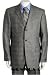 Loriano Back & White (Gray) houndstooth plaid wool 3 button Scorsese Movie suit Pleat...