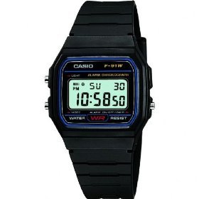 Casio  F-91W-1XY  Mens Resin Digital Watch
