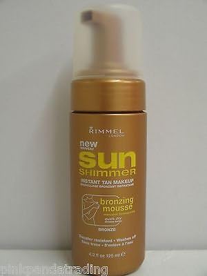 2 X RIMMEL SUN SHIMMER QUICK DRY BRONZING MOUSSE TRANSFER RESISTANT WASHES OFF