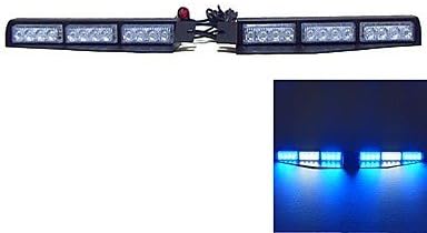 Car Truck Emergency LightBar Hazard Strobe Warning 24 LED Exclusive Split Visor Deck Dash(Optional Colors) , Yellow-White