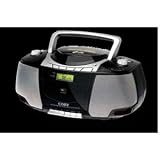 Coby MPCD450 Radio/CD/Cassette Player/Recorder Boombox. PORTABLE STEREO MP3/CD/CASSETTE W/ AM/FM RADIO RAD-CD. Black LCD