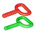 Chewy Tubes Super Chew Knobby, 2 Pack - Green/Red