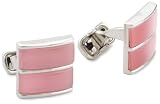 Donald Trump Mens Pink Glass Two Part Square Cufflinks