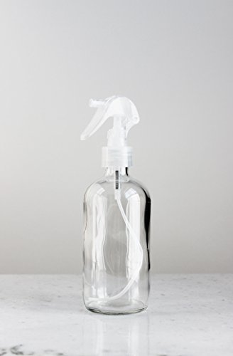 Apothecary Glass Mist Spray Bottle with Clear Mist Nozzle