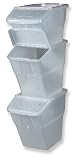 Allied T6227 3-Piece Stackable 24-Quart Clear Bins with Lids Set