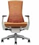 Embody Chair by Herman Miller - Fully Adjustable Arms - White Frame and Titanium Base - Standard Carpet Casters - Mango Balance