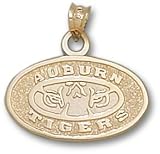 Auburn Tigers Tiger Eyes Logo 1/2 Pendant - 14KT Gold Jewelry