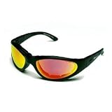 Body Spec BSG Sunglasses with Black Frame and Crimson Red Mirror Lens/Light Rust/Clear Lenses