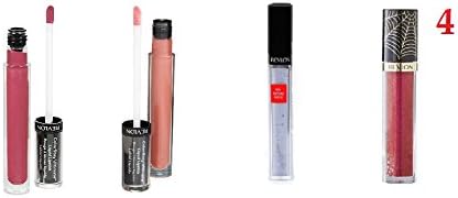 (Pack of 4) - MIX SET of Revlon of Lipgloss, 030 Miracle Mauve, 065 Prized peach, Killer watt, Tinsel Town Hollywood