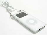 Apple iPod Nano Silicon Skin Case (Clear) w/ Neck Strap