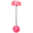 Pink Acrylic Yin Yang Logo Barbell Tongue Ring