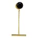 Black Coral Tie Tack in 14K Yellow Gold