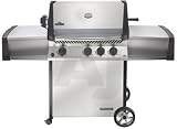 Napoleon Prestige I RB Series P450RBPSS7 66 &acute; Freestanding Gas Grill with 694 sq. in. Cooking Surface, 61000 Total BTU, 3 Bottom Burners and Infrared Rear Rotisserie Burner: Stainless Steel: Liquid Propane - B0011YLTX6