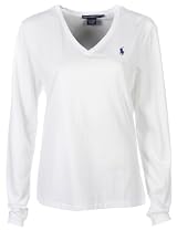 Ralph Lauren Womens V-Neck Longsleeve White