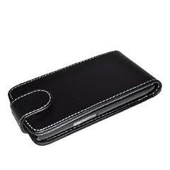 24/7 Kaufhaus- Schwarz Elegantes Leder Etui / Pouch / Tasche f�r Samsung galaxy fit S5670