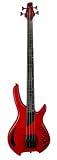 LightWave Saber Bass VL 4 - String Fretless, Transparent Red - B001KW02LO