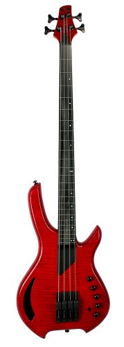 LightWave Saber Bass VL 4-String Fretless, Transparent Red