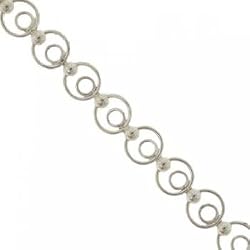 Circle of Love Bracelet in Solid Sterling Silver 925 - 7.5 Inch