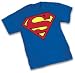 Search : Superman Classic Blue Glow in the Dark Logo T-Shirt